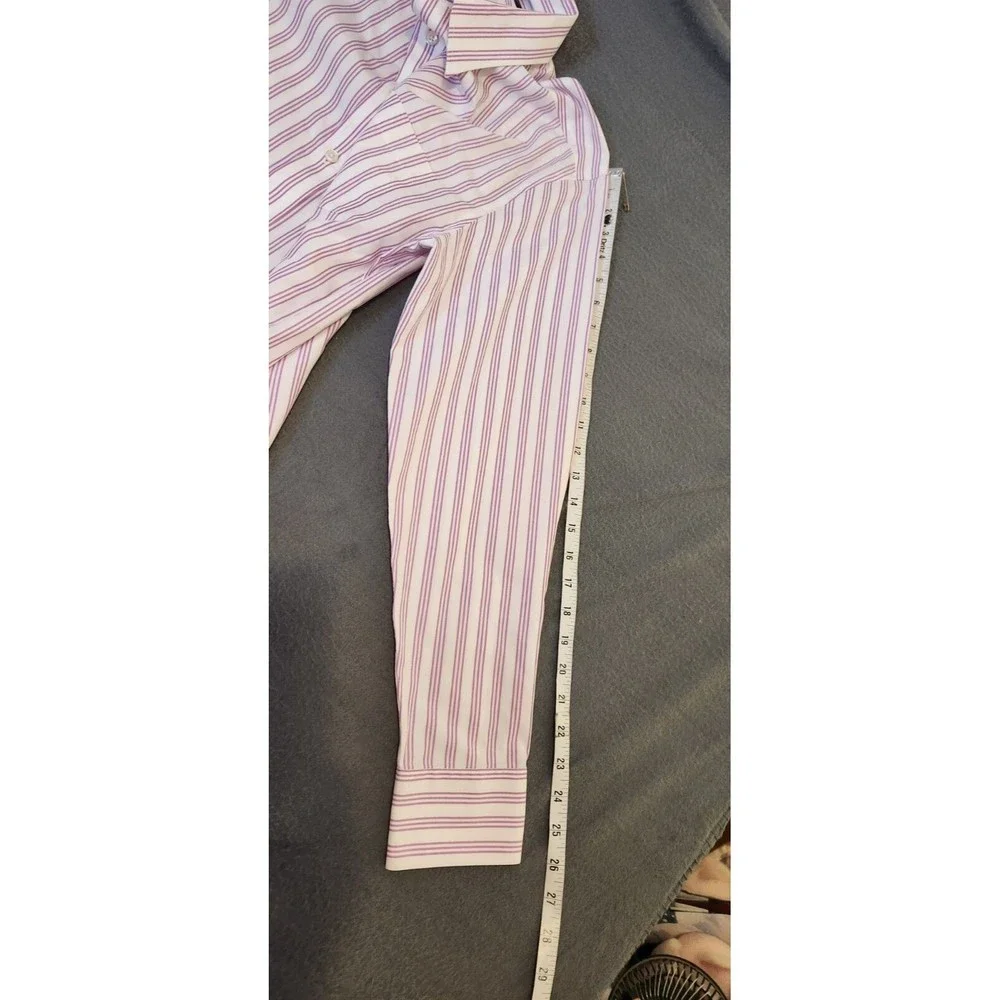 Thompson by J.Crew Wrinkle Free Dress Shirt‎ Men's Sz M Lilac Stripe Preppy
